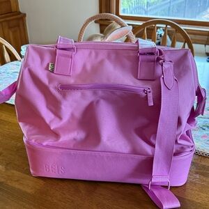 BEIS Pink Travel Weekender Tote